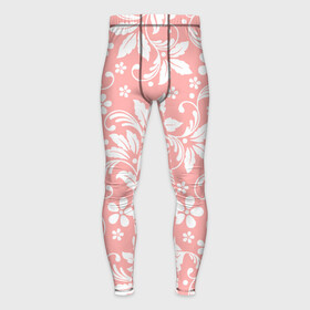 Мужские тайтсы 3D с принтом Белый цветочный узор в Белгороде,  |  | fashion | flowers | pink | provence | vintage | абстрактный узор | белые цветы | белый узор | бутоны | ветки | винтаж | винтажный стиль | кружева | лепестки | нежные цветы | орнамент | пастельный | прованс