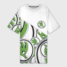 Платье-футболка 3D с принтом Skoda  Шкода  Half Pattern в Белгороде,  |  | auto sport | autosport | skoda | vag | авто | авто спорт | автомобиль | автоспорт | ам | ваг | вагавод | машина | шкода | шкодавод