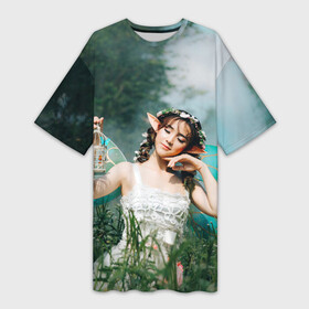 Платье-футболка 3D с принтом Маленькая лесная фея в Белгороде,  |  | венди | волшебник | волшебница | волшебство | девочка | девушка | добро | лес | маленькая | питер пэн | ребенок | сказка | фея | эльф
