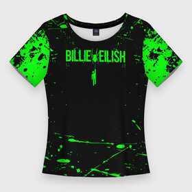 Женская футболка 3D Slim с принтом билли айлиш  billie eilish. в Белгороде,  |  | be | billie | billie eilish | blohsh | ghoul | билли | билли айлиш
