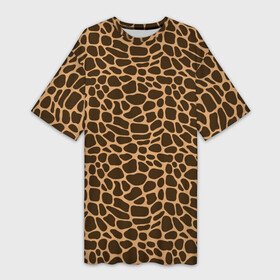 Платье-футболка 3D с принтом Пятна Шкуры Жирафа в Белгороде,  |  | animals | giraffe | safari | zoo | африка | дикая природа | животные | жираф | звери | зоопарк | кожа жирафа | мода | мозаика | пятна | саванна | сафари