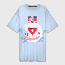 Платье-футболка 3D с принтом Помощь. в Белгороде,  |  | благотворительность | донор | крест | кровь | круг | надпись | помощь | рука | сердце