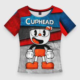 Женская футболка 3D Slim с принтом Cuphead Красная чашечка в Белгороде,  |  | cuphead | cupheadshow | игра чашки | капхед | капхэд | нетфликс | чашечки | чашка | чашки | шоу | шоу чашечка