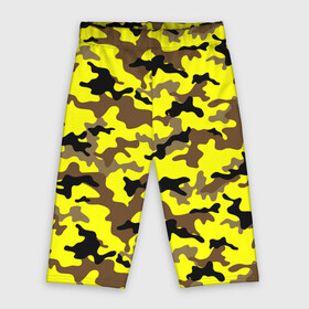 Велосипедки 3D с принтом Камуфляж Жёлто Коричневый в Белгороде,  |  | brown | camo | camouflage | yellow | жёлтый | камуфляж | коричневый