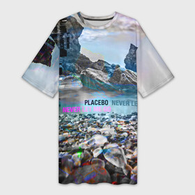 Платье-футболка 3D с принтом Placebo  Never Let Me Go в Белгороде,  |  | Тематика изображения на принте: handeyework | placebo | зима | лето | музыка | осень | плацебо | рок