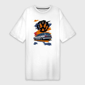 Платье-футболка хлопок с принтом VW Passat B3 Variant в Белгороде,  |  | volkswagen | vw | авто | пассат б3 | фольксваген | фольксваген пассат | фольксваген пассат б3