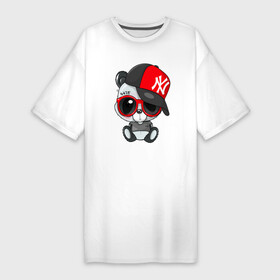 Платье-футболка хлопок с принтом Cool Panda  Панда в Белгороде,  |  | china | hate | panda | tattoo | иероглиф | китай | медведь | мишка | панда | тату