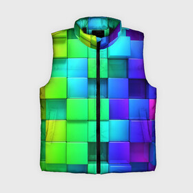 Женский жилет утепленный 3D с принтом Color geometrics pattern   Vanguard в Белгороде,  |  | color | fashion | neon | pattern | vanguard | авангард | мода | неон | узор | цвет