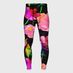 Мужские тайтсы 3D с принтом Цветочный узор  Floral pattern в Белгороде,  |  | fashion | flower | leaf | pattern | лист | мода | узор | цветы