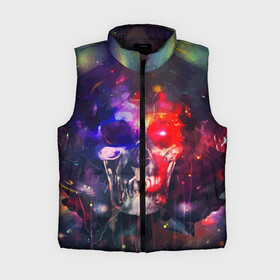 Женский жилет утепленный 3D с принтом Vanguard neon skull   Fashion pattern в Белгороде,  |  | fashion | neon | pattern | skull | vanguard | авангард | мода | неон | узор | череп