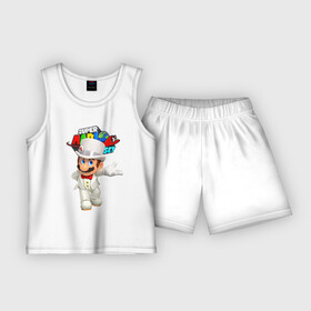 Детская пижама с шортами хлопок с принтом Super Mario Odyssey  Nintendo в Белгороде,  |  | eyes | hat | hero | moustache | nintendo | odyssey | super mario | video game | видеоигра | герой | глаза | супер марио | усы | шляпа