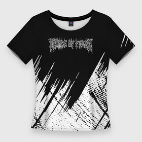 Женская футболка 3D Slim с принтом Cradle of Filth. в Белгороде,  |  | cradle | cradle of filth | dani | filth | gothic | immortal | metal | nymphetamine | of | рок