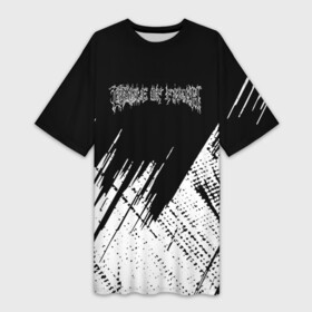 Платье-футболка 3D с принтом Cradle of Filth. в Белгороде,  |  | cradle | cradle of filth | dani | filth | gothic | immortal | metal | nymphetamine | of | рок