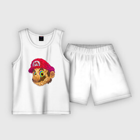 Детская пижама с шортами хлопок с принтом Super Mario  Sketch  Nintendo в Белгороде,  |  | hero | nintendo | sketch | super mario | video game | видеоигра | герой | нинтендо | персонаж | супер марио | эскиз