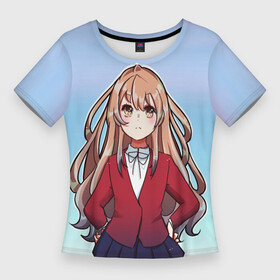 Женская футболка 3D Slim с принтом Тайга недовольна в Белгороде,  |  | anime | taiga aisaka | toradora | аниме | анимэ | тайга айсака | торадора