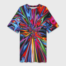 Платье-футболка 3D с принтом Color pattern  Impressionism в Белгороде,  |  | Тематика изображения на принте: color | imressionism | pattern | vanguard | авангард | импрессионизм | узор | цвет