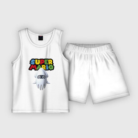 Детская пижама с шортами хлопок с принтом Blooper  Super Mario  Nintendo  Video game в Белгороде,  |  | blooper | calmar | eyes | nintendo | super mario | video game | видеоигра | глаза | кальмар | нинтендо | супер марио