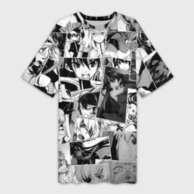 Платье-футболка 3D с принтом Убийца Акамэ pattern в Белгороде,  |  | Тематика изображения на принте: akame | akame ga kill | anime | leone | mine | tatsumi | акамэ | аниме | анимэ | леоне | майн | тацуми