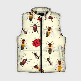 Женский жилет утепленный 3D с принтом НАСЕКОМЫЕ БОЖЬИ КОРОВКИ ЖУКИ МУРАВЬИ ПЧЕЛЫ в Белгороде,  |  | ant bee | beetle | insect | ladybug | божья коровка | жук | муравей пчела | насекомое
