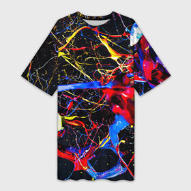Платье-футболка 3D с принтом Импрессионизм  Vanguard neon pattern в Белгороде,  |  | color | fashion | imressionism | neon | paint | pattern | vanguard | авангард | импрессионизм | краска | мода | неон | узор | цвет