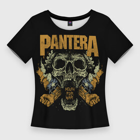 Женская футболка 3D Slim с принтом PANTERA (Mouth For War) в Белгороде,  |  | anarchy | heavy metal | music | pantera | punks not dead | rock music | rocker | slayer | thrash metal | анархия | гитара | глэм метал | грув метал | металл | панк рок | пантера | рок музыка | рок н ролл | рокер | трэш метал | тяжелый рок