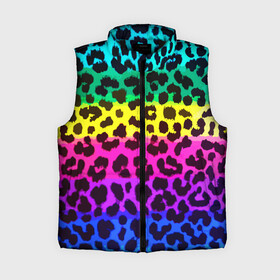 Женский жилет утепленный 3D с принтом Leopard Pattern   Neon в Белгороде,  |  | fashion | leopard | neon | pattern | skin | vanguard | авангард | леопард | мода | неон | узор