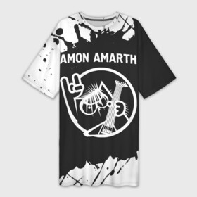 Платье-футболка 3D с принтом Amon Amarth  КОТ  Брызги в Белгороде,  |  | amarth | amon | amon amarth | band | metal | paint | rock | амон амарт | брызги | группа | кот | краска | рок