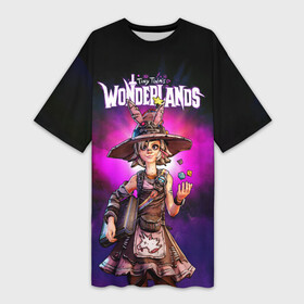 Платье-футболка 3D с принтом Tiny Tinas Wonderlands. Tina в Белгороде,  |  | action | borderlands | rpg | shooter | tina | tiny | tiny tina’s wonderlands | wonderlands | крошка | пограничье | тина | шутер | экшн