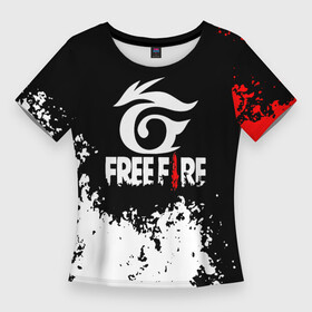 Женская футболка 3D Slim с принтом GARENA FREE FIRE. в Белгороде,  |  | free fire | free fire battlegrounds | garena | garena free fire | гарена | игра | фри фаер | шутер