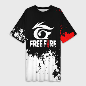 Платье-футболка 3D с принтом GARENA FREE FIRE. в Белгороде,  |  | Тематика изображения на принте: free fire | free fire battlegrounds | garena | garena free fire | гарена | игра | фри фаер | шутер