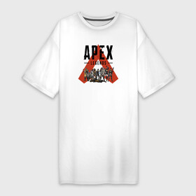 Платье-футболка хлопок с принтом Apex Legends  All Star в Белгороде,  |  | apex | apex legends | game | апекс | апекс лежендс | гик | игра | персонаж апекс