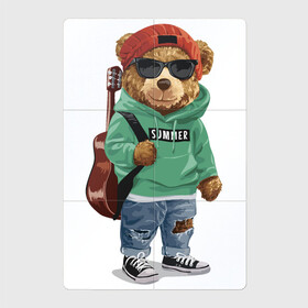 Магнитный плакат 2Х3 с принтом КРУТОЙ МИШКА | COOL BEAR в Белгороде, Полимерный материал с магнитным слоем | 6 деталей размером 9*9 см | art | bear | cool bear | drawing | guitar | hat | hoodie | sweatshirt | арт | гитара | крутой мишка | медведь | мишка | очки | рисунок | толстовка | худи | шапка