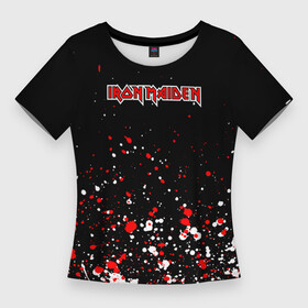 Женская футболка 3D Slim с принтом iron maiden. в Белгороде,  |  | adrian smith | dave murray | iron maiden | ironmaiden | janick gers | metal | nicko mcbrain | rock | steve harris | рок