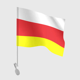 Флаг для автомобиля с принтом СЕВЕРНАЯ ОСЕТИЯ | РЕСПУБЛИКА в Белгороде, 100% полиэстер | Размер: 30*21 см | алания | владикавказ | осетины | осетия | республика | северная осетия
