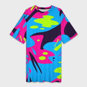 Платье-футболка 3D с принтом Color abstract pattern  Summer в Белгороде,  |  | abstraction | color | fashion | pattern | summer | абстракция | лето | мода | узор | цвет