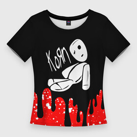 Женская футболка 3D Slim с принтом KoЯn. korn в Белгороде,  |  | blind | brian welch | dubstep | james shaffer | jonathan davis | korn | korn falling away from me | ray luzier | reginald arvizu | rock | slipknot | рок