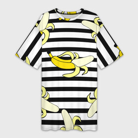 Платье-футболка 3D с принтом Banana pattern  Summer в Белгороде,  |  | Тематика изображения на принте: banana | fashion | pattern | summer | банан | лето | мода | узор