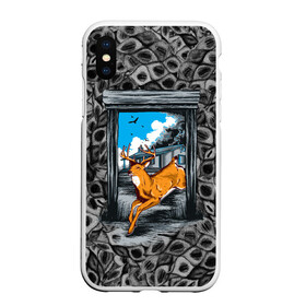 Чехол для iPhone XS Max матовый с принтом Олень 3D рисунок в Белгороде, Силикон | Область печати: задняя сторона чехла, без боковых панелей | Тематика изображения на принте: 3d | 3d рисунок | 3д | звери | олениха | олень | природа
