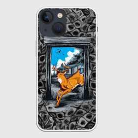 Чехол для iPhone 13 mini с принтом Олень 3D рисунок в Белгороде,  |  | Тематика изображения на принте: 3d | 3d рисунок | 3д | звери | олениха | олень | природа