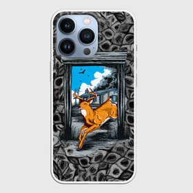 Чехол для iPhone 13 Pro с принтом Олень 3D рисунок в Белгороде,  |  | Тематика изображения на принте: 3d | 3d рисунок | 3д | звери | олениха | олень | природа