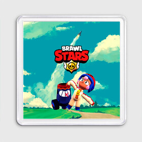 Магнит 55*55 с принтом brawlstars Выстрел Бонни Bonny в Белгороде, Пластик | Размер: 65*65 мм; Размер печати: 55*55 мм | Тематика изображения на принте: boni | bonnie | brawl | brawl stars | brawlstars | brawl_stars | бони | бонни | бравлстарс