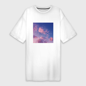 Платье-футболка хлопок с принтом Enjoy the now в Белгороде,  |  | aethetic | clouds | inspiration | minimalism | motivation | pinterest | quote | sky | вдохновение | закат | минимализм | мотивация | небо | облака | оптимизм | пинтерест | подарок девушке | природа | цитата | эстетика | эстетичный