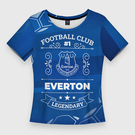 Женская футболка 3D Slim с принтом Everton в Белгороде,  |  | Тематика изображения на принте: club | everton | football | logo | гранж | клуб | лого | мяч | символ | спорт | футбол | футболист | футболисты | футбольный | эвертон