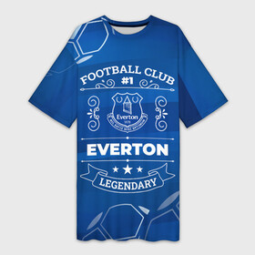 Платье-футболка 3D с принтом Everton в Белгороде,  |  | club | everton | football | logo | гранж | клуб | лого | мяч | символ | спорт | футбол | футболист | футболисты | футбольный | эвертон