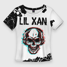 Женская футболка 3D Slim с принтом Lil Xan  ЧЕРЕП  Краска в Белгороде,  |  | lil | lil xan | music | paint | rap | xan | брызги | краска | ксан | лил | музыка | рэп | рэпер | рэперы | рэпперы | хип | хип хоп | хоп | череп