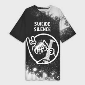 Платье-футболка 3D с принтом Suicide Silence  КОТ  Брызги в Белгороде,  |  | band | metal | paint | rock | silence | suicide | suicide silence | брызги | группа | кот | краска | рок | сайленс | суицайд