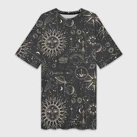Платье-футболка 3D с принтом Небесные тела созвездия солнце космос мистика в Белгороде,  |  | звезды | космический | космос | луна | магический | магия | мистика | мистический | небесные тела | планета | созвездие | солнце | эзотерика
