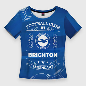 Женская футболка 3D Slim с принтом Brighton FC 1 в Белгороде,  |  | brighton | club | football | logo | paint | брайтон | брызги | клуб | краска | лого | мяч | символ | спорт | футбол | футболист | футболисты | футбольный