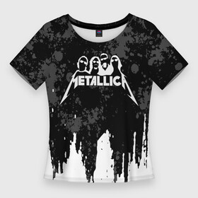 Женская футболка 3D Slim с принтом metallica  музыканты в Белгороде,  |  | lyrics | metallica | metallica live | music | pop | rock | кот | котэ | металлика | музыка | рок