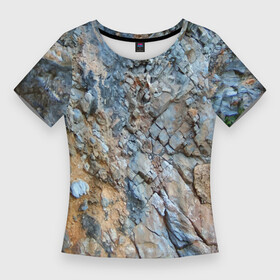 Женская футболка 3D Slim с принтом Скала  Текстура в Белгороде,  |  | abstraction | mountain | rock | stone | texture | абстракция | гора | камень | скала | текстура